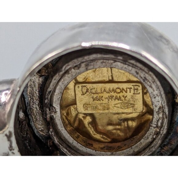 Tagliamonte Roman Intaglio Seal Bracelet Gold Sterling Silver 925 14K Italy - Picture 6 of 14